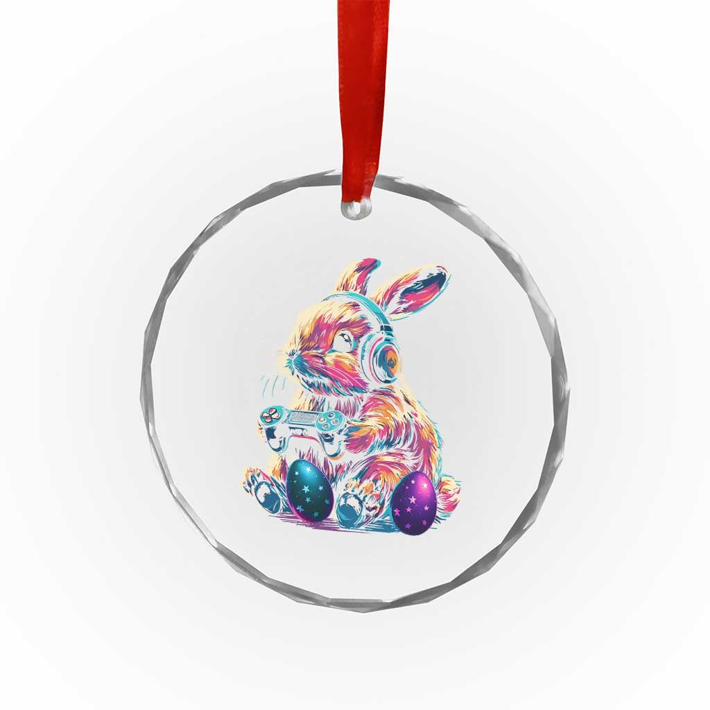 Gamer Rabbit Crystal Glass Ornament Cute Bunny Gaming Eggs Funny Video Games Easter TS10 Print Your Wear