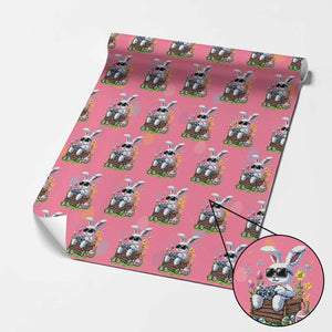 Gamer Rabbit Wrapping Paper Roll Cute Bunny Gaming Eggs Video Games Easter Pixel Garden TS10 Pink Print Your Wear