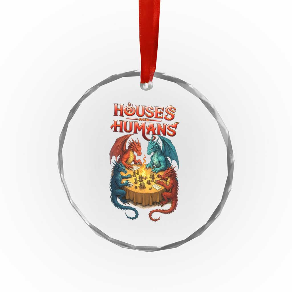 Gaming Houses and Humans Crystal Glass Ornament Funny Rpg Parody Gamer TS11 Print Your Wear