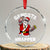 Gangsta Wrapper Funny Xmas Santa Hip Hop Crystal Glass Ornament TS09 Transparent Glass 3'' Circle Print Your Wear