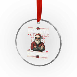 Gangster Santa Claus Hip Hop Rap Christmas Cool Crystal Glass Ornament TS14 Print Your Wear