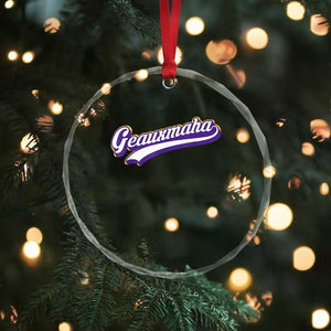 Geauxmaha Vintage Throwback Design Crystal Glass Ornament Gold Baseball Fan TS02 Print Your Wear