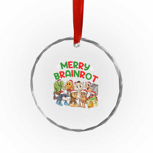 Gen Z Italian Merry Brainrot Christmas Crystal Glass Ornament Meme Holiday Gift TS12 Print Your Wear