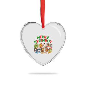 Gen Z Italian Merry Brainrot Christmas Heart Crystal Glass Ornament Meme Holiday Gift TS12 Print Your Wear