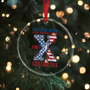 Generation X Crystal Glass Ornament Proud Member Of The F Your Feelings Gen X 1965 1981 American Flag TS02 Print Your Wear