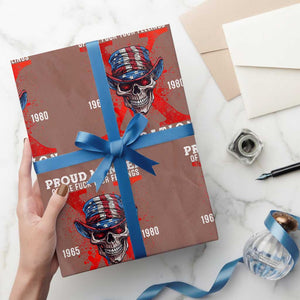 Generation X Skull Wrapping Paper Roll Proud Member Of The F Your Feelings Gen X 1965 1980 TS02 Mocha Print Your Wear