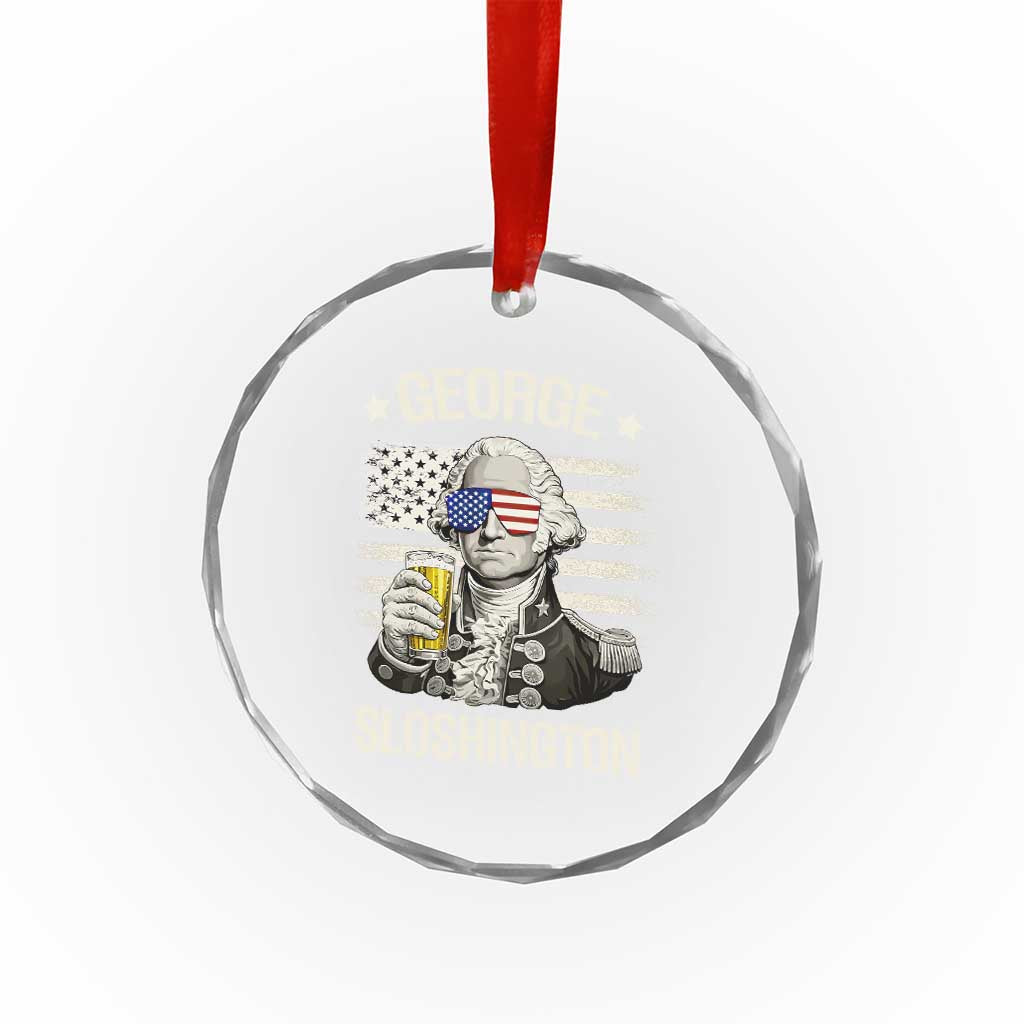 George Sloshington Washington Crystal Glass Ornament 4th of July America Flag Beer TS14 Print Your Wear