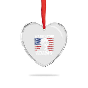George Washington 1788 Heart Crystal Glass Ornament Funny 4th of July Retro President Campaign USA Flag TS10 Print Your Wear