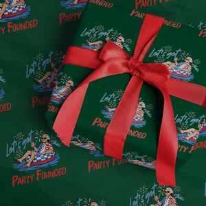 George Washington 4th of July Pool Party Wrapping Paper Roll Let's Get This Party Founded