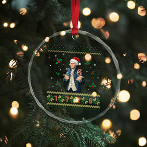 George Washington 67 Meme Crystal Glass Ornament Funny Christmas Ugly Sweater Gift TS12 Print Your Wear