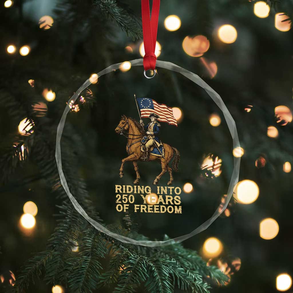 George Washington Crystal Glass Ornament Riding Into 250 Years Of Freedom TS12 Print Your Wear