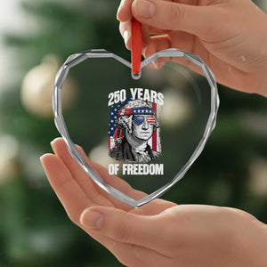 George Washington Founding Father Heart Crystal Glass Ornament 250 Years Of Freedom TS12 Print Your Wear