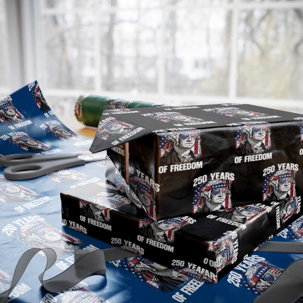 George Washington Founding Father Wrapping Paper Roll 250 Years Of Freedom TS12 Black Print Your Wear