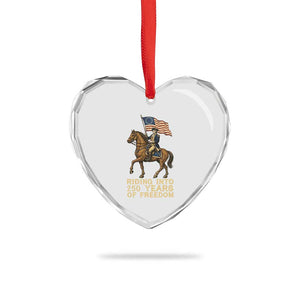 George Washington Heart Crystal Glass Ornament Riding Into 250 Years Of Freedom TS12 Print Your Wear