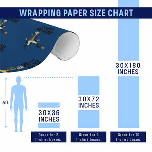 George Washington Kicking Crown Wrapping Paper Roll Funny No Kings Meme Gift TS12 Print Your Wear