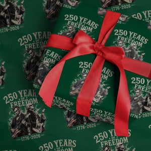 George Washington Lincoln Playing Guitar USA 250th Anniversary Wrapping Paper Roll 250 Years Of Freedom 1776 2026 TS11 Green Print Your Wear