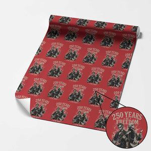 George Washington Lincoln Playing Guitar USA 250th Anniversary Wrapping Paper Roll 250 Years Of Freedom 1776 2026 TS11 Red Print Your Wear