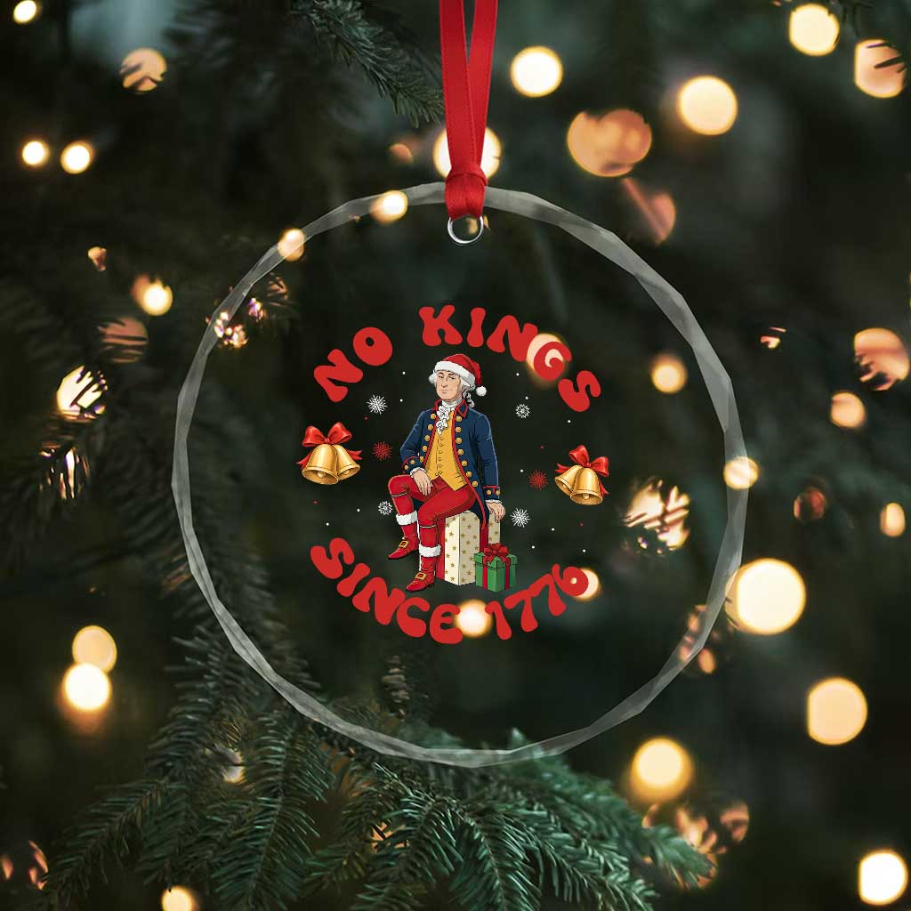 George Washington No Kings Since 1776 Crystal Glass Ornament Christmas Gift Idea TS12 Print Your Wear