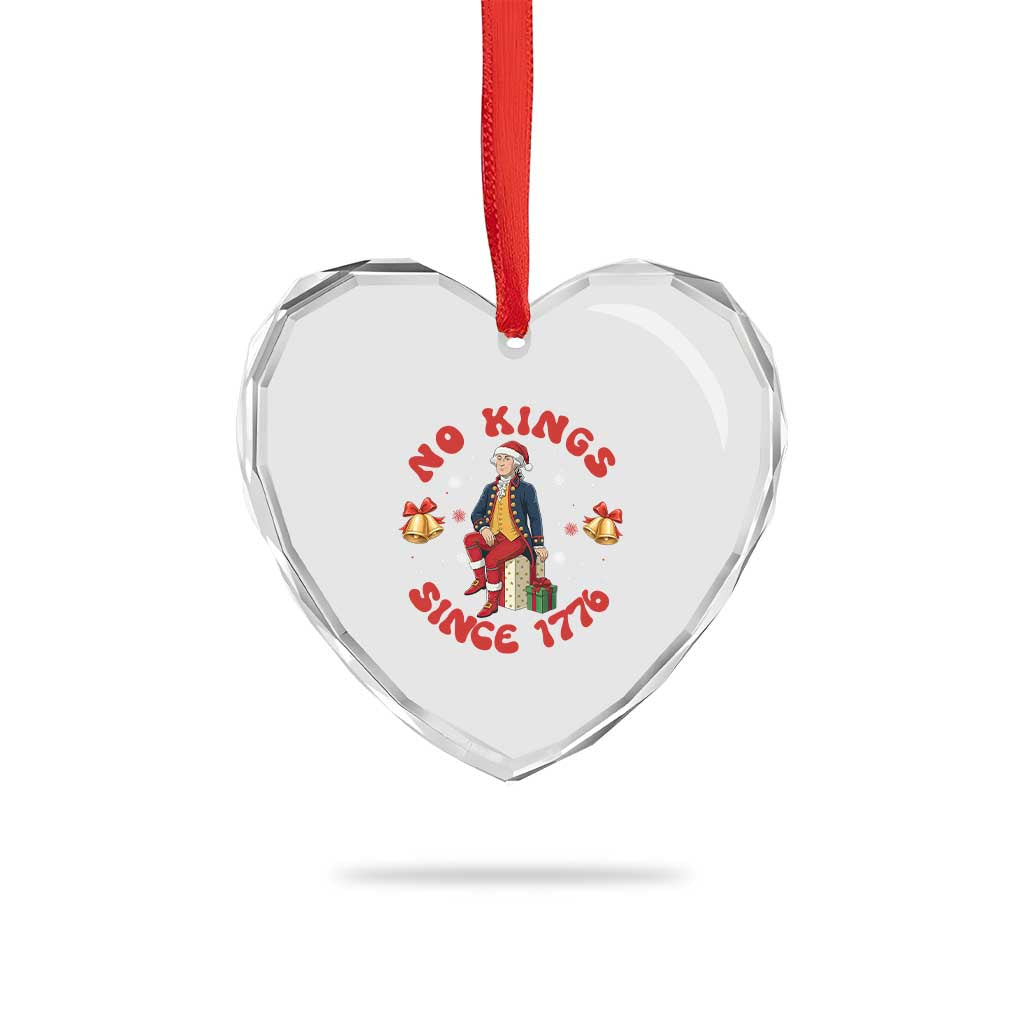 George Washington No Kings Since 1776 Heart Crystal Glass Ornament Christmas Gift Idea TS12 Print Your Wear