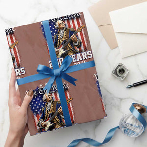 George Washington Playing Guitar 250th Anniversary USA Wrapping Paper Roll We The People 250 Years 1776 2026