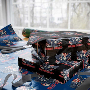 George Washington Rides Bald Eagle Wrapping Paper Roll You Free Tonight Patriotic 4th of July TS02 Black Print Your Wear