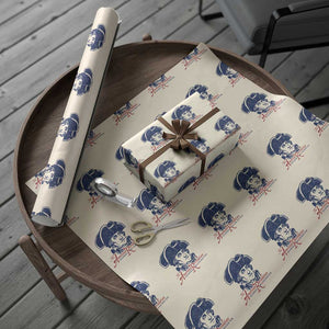 George Washington The American Revolution Wrapping Paper Roll Distressed Sketch Historic Patriotic Graphic