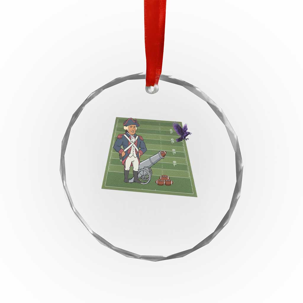 George Washington Vs The Purple Crow Rivalry Crystal Glass Ornament NE Football Gift TS12 Print Your Wear