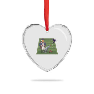George Washington Vs The Purple Crow Rivalry Heart Crystal Glass Ornament NE Football Gift TS12 Print Your Wear