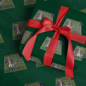 George Washington Vs The Purple Crow Rivalry Wrapping Paper Roll NE Football Gift TS12 Green Print Your Wear