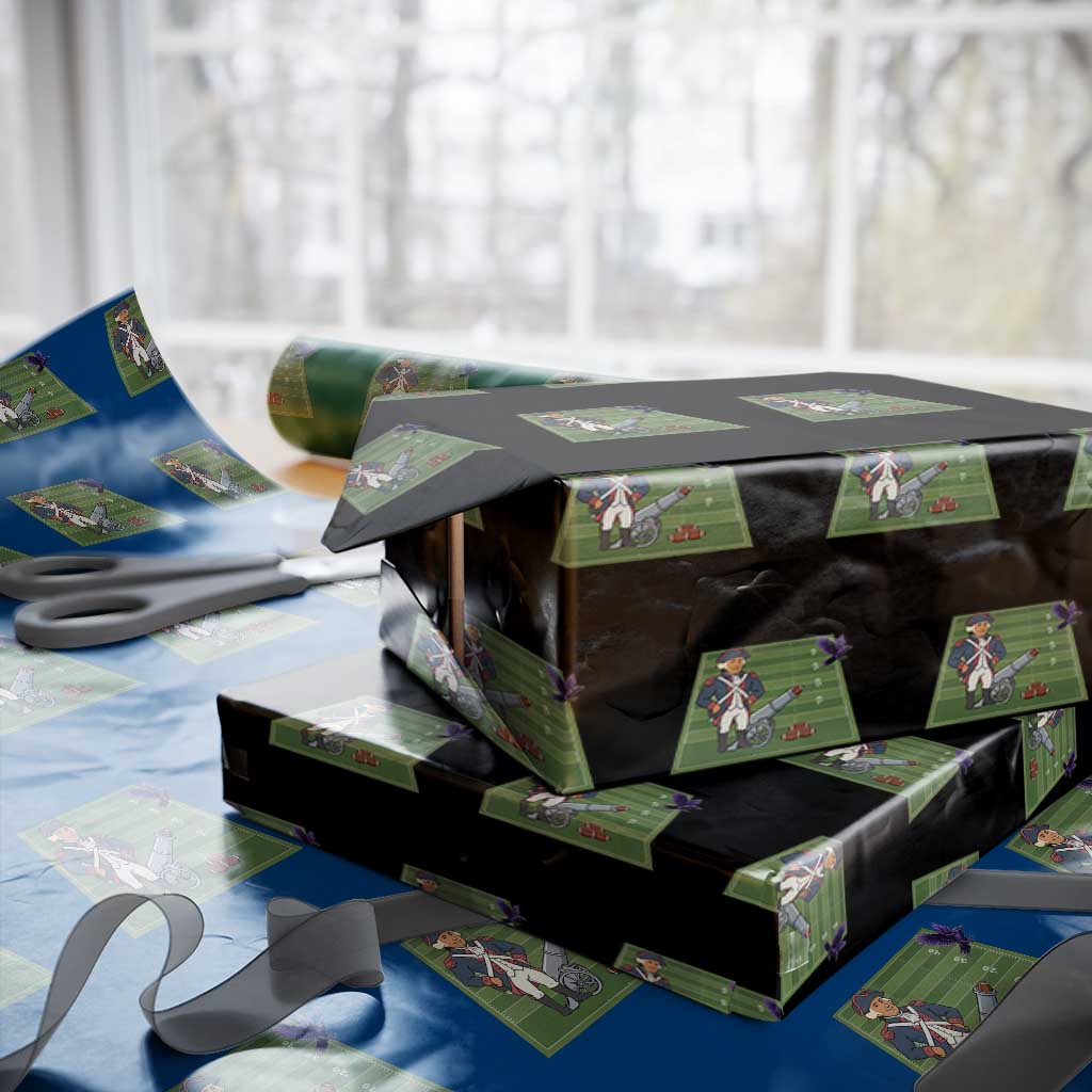 George Washington Vs The Purple Crow Rivalry Wrapping Paper Roll NE Football Gift TS12 Black Print Your Wear