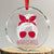 Georgia Lovers Crystal Glass Ornament Bulldogs Game Day Messy Bun TS10 Transparent Glass 3'' Circle Print Your Wear