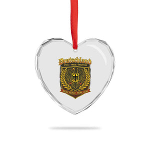 German Heritage Pride Heart Crystal Glass Ornament Deutschland Stolz Treue Tradition Meine Heimat Meine Liebe TS11 Print Your Wear