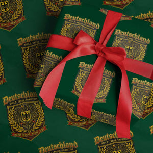 German Heritage Pride Wrapping Paper Roll Deutschland Stolz Treue Tradition Meine Heimat Meine Liebe TS11 Green Print Your Wear