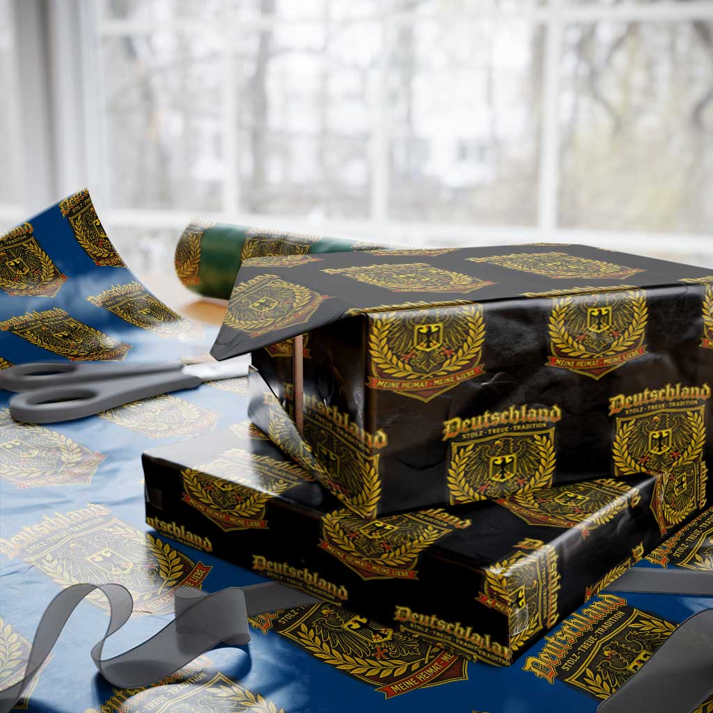 German Heritage Pride Wrapping Paper Roll Deutschland Stolz Treue Tradition Meine Heimat Meine Liebe TS11 Black Print Your Wear