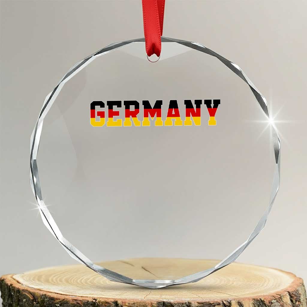 Germany Deutschland German Flag Crystal Glass Ornament TS14 Transparent Glass 3'' Circle Print Your Wear