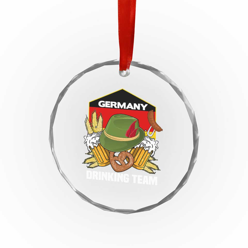 Germany Drinking Team Crystal Glass Ornament Germany Beer Festivals Oktoberfest Alpine hat Barley TS11 Print Your Wear