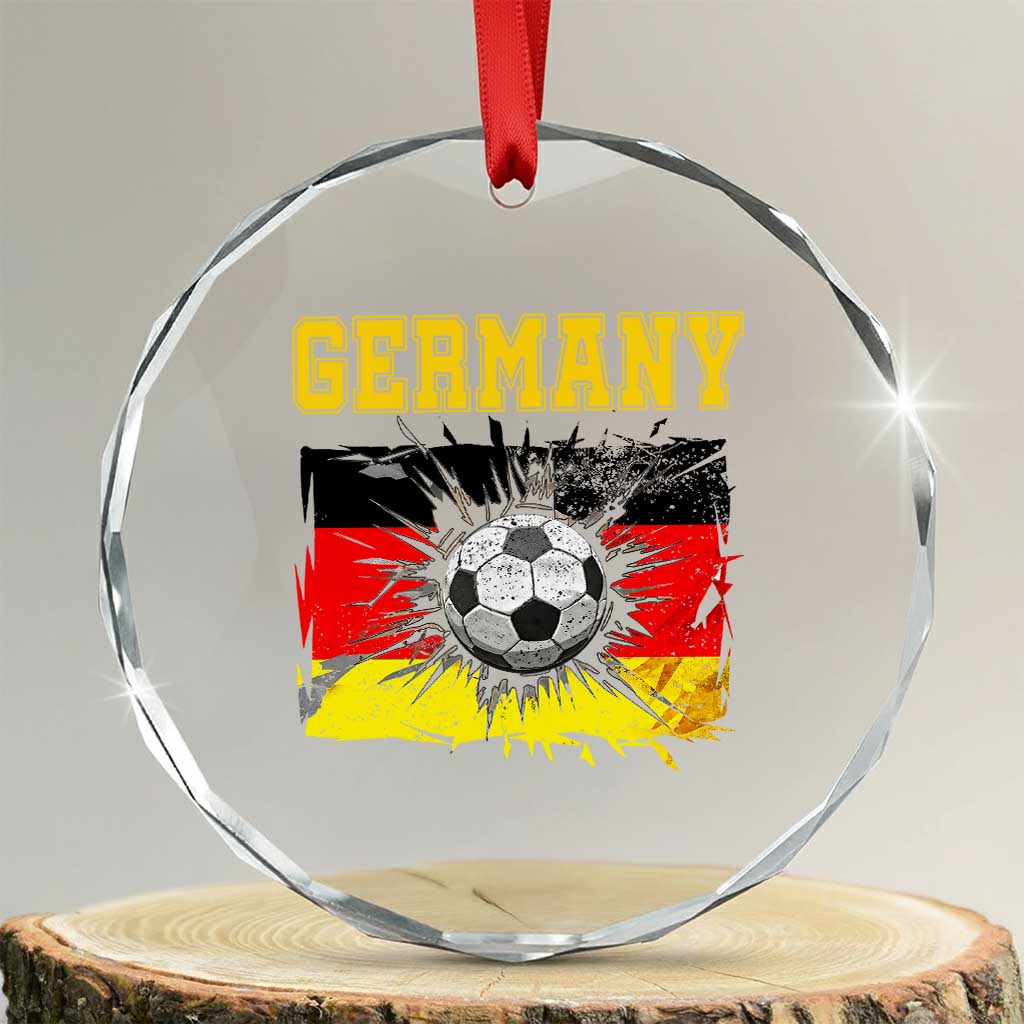 Germany Soccer Fan Crystal Glass Ornament German Football Game Day Supporter TS14 Transparent Glass 3'' Circle Print Your Wear