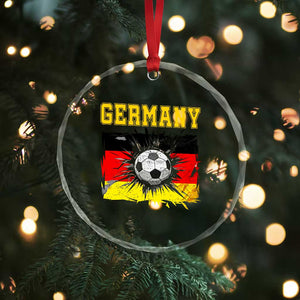 Germany Soccer Fan Crystal Glass Ornament German Football Game Day Supporter