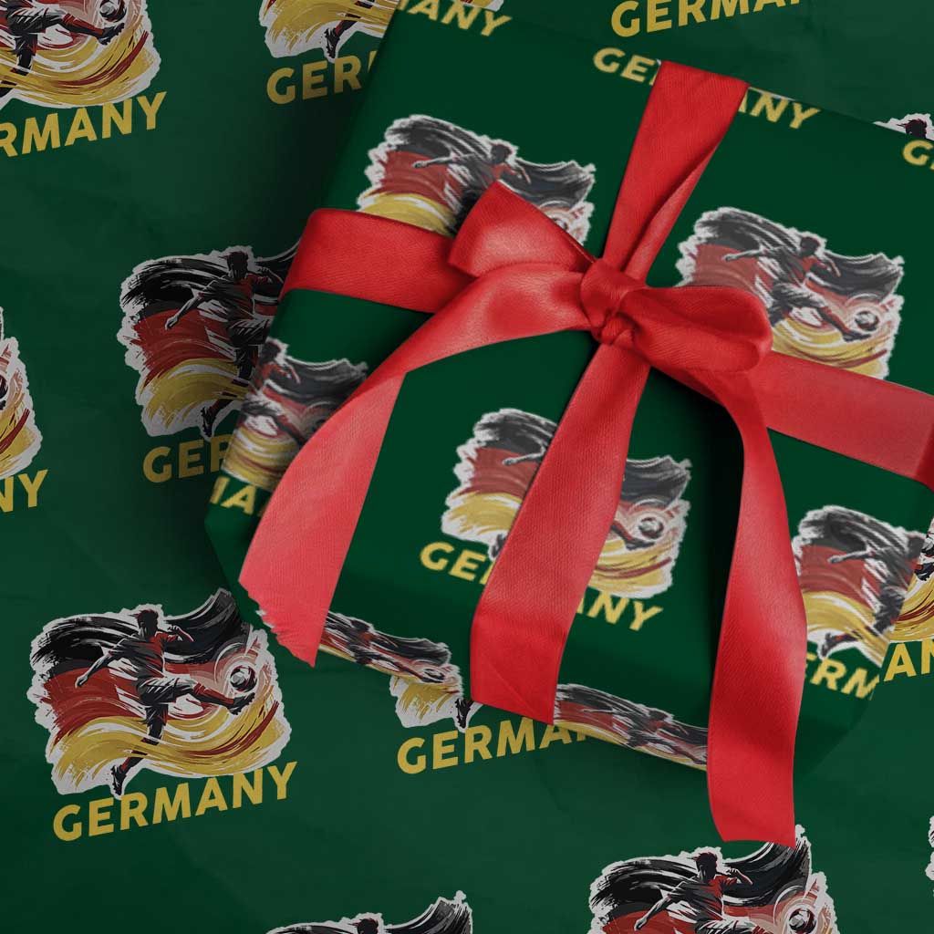 Germany Soccer Fan Wrapping Paper Roll German Football Flag Game Day Supporter