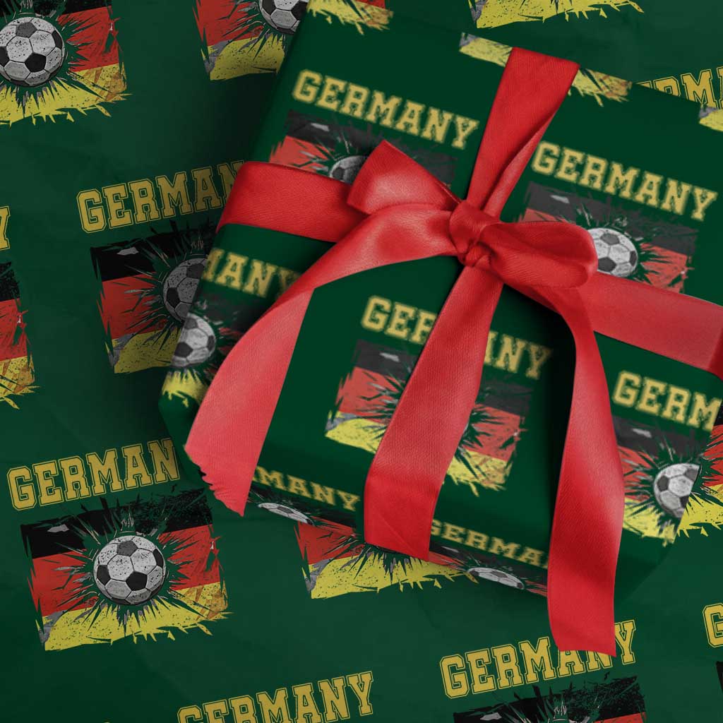 Germany Soccer Fan Wrapping Paper Roll German Football Game Day Supporter TS14 Green Print Your Wear