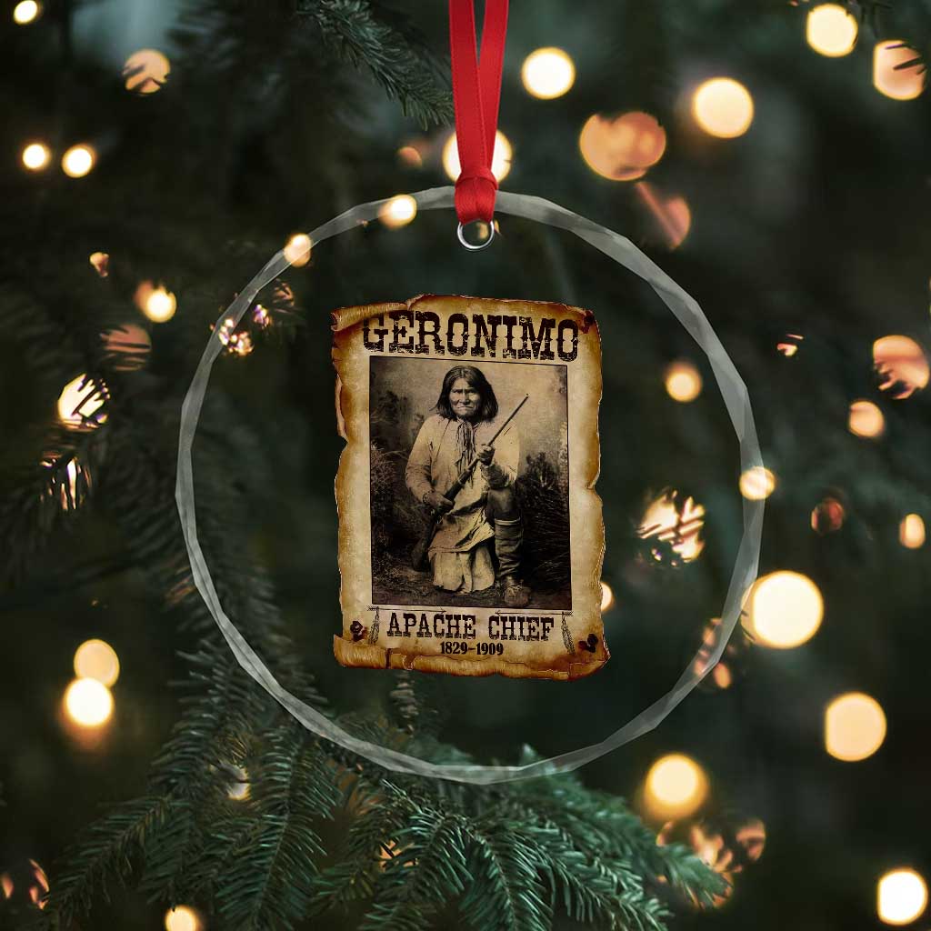 Geronimo Crystal Glass Ornament Vintage Apache Warrior Native American TS10 Print Your Wear