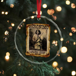 Geronimo Crystal Glass Ornament Vintage Apache Warrior Native American - Print Your Wear