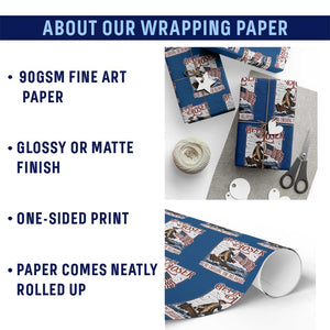 Get In Loser We're Crossing The Delaware Wrapping Paper Roll Funny George Washington US 250th 4th Of July TS11 Print Your Wear