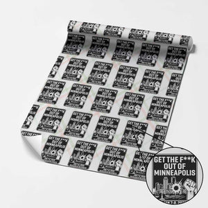 Get The F Out of Minneapolis Wrapping Paper Roll January 8 2026 Reckless in the Streets Protest TS02 Christmas Plaid Print Your Wear