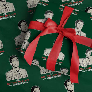 Get The F Out of Minneapolis Wrapping Paper Roll Mayor Jacob Saying Civil Resistance TS02 Green Print Your Wear