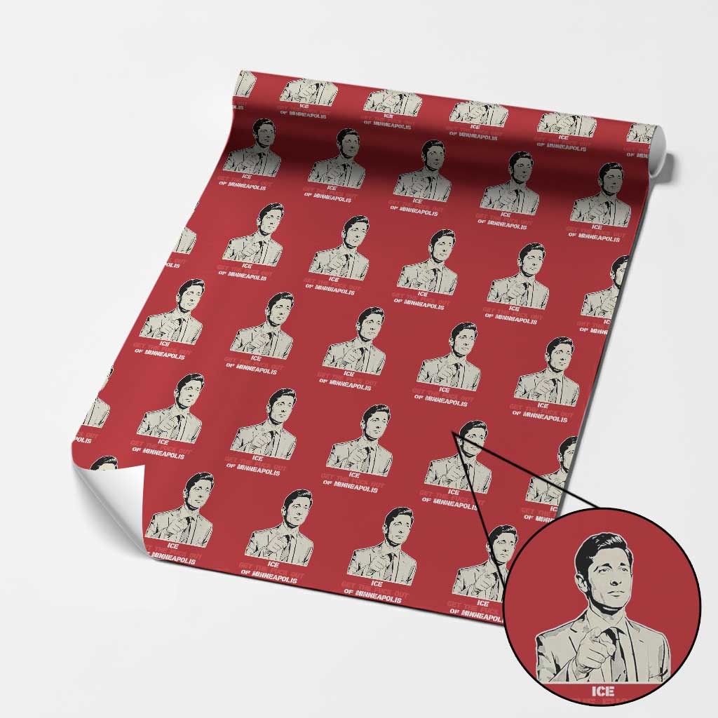Get The F Out of Minneapolis Wrapping Paper Roll Mayor Jacob Saying Civil Resistance TS02 Red Print Your Wear