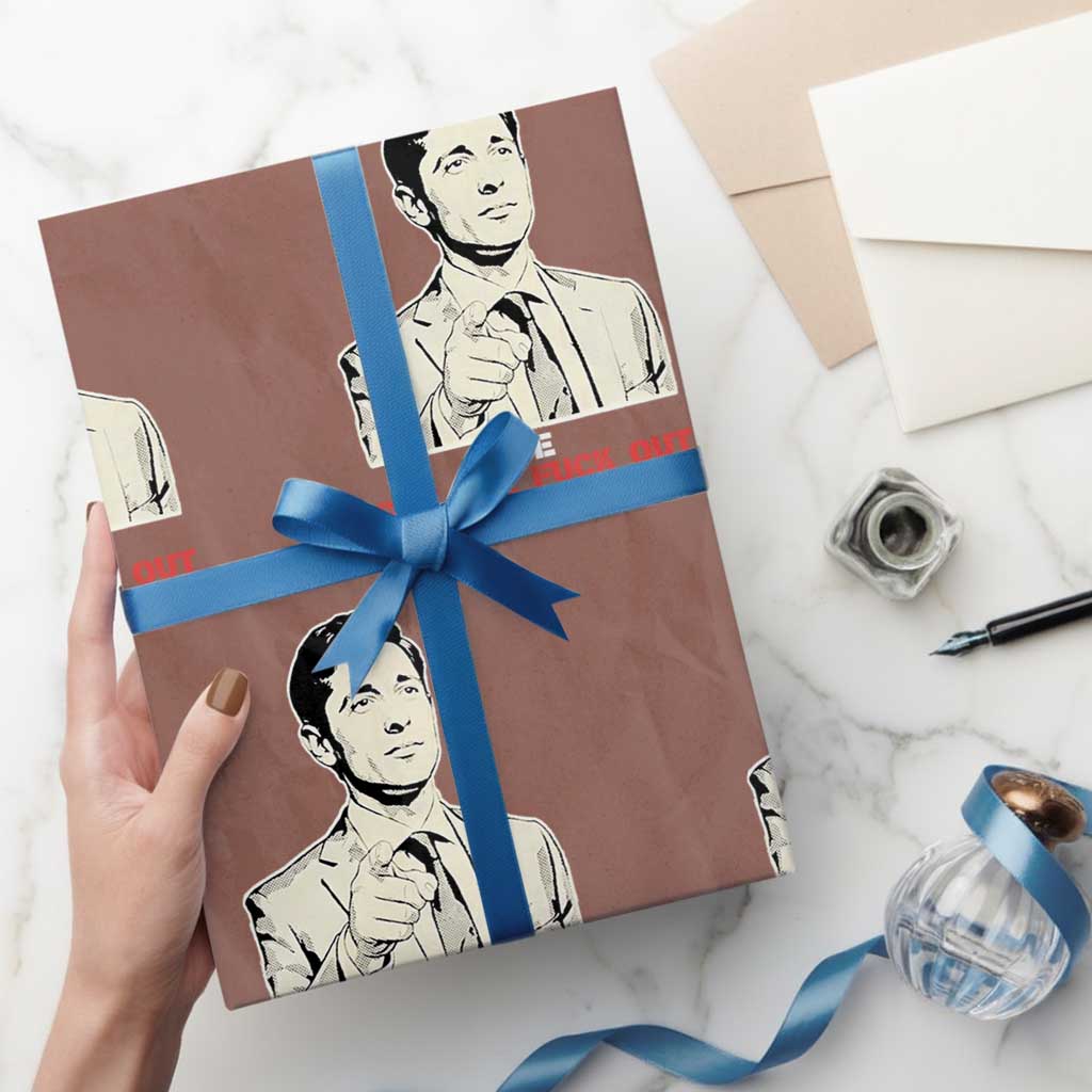 Get The F Out of Minneapolis Wrapping Paper Roll Mayor Jacob Saying Civil Resistance TS02 Mocha Print Your Wear