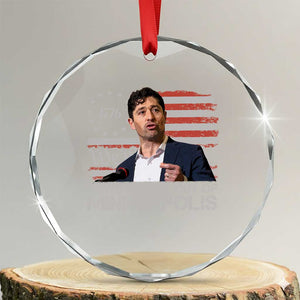 Get The Fuck Out Of Minneapolis Crystal Glass Ornament Mayor Resistance Protest Jacob Political TS11 Transparent Glass 3'' Circle Print Your Wear