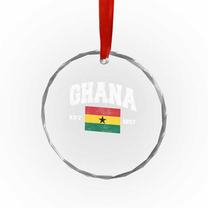Ghana Est 1957 Ghanaian Flag Independence Day Crystal Glass Ornament Ghanaian Heritage Pride TS10 Print Your Wear