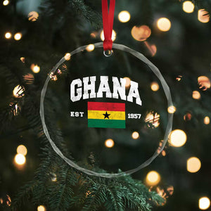 Ghana Est 1957 Ghanaian Flag Independence Day Crystal Glass Ornament Ghanaian Heritage Pride TS10 Print Your Wear